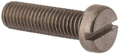 Value Collection - M10x1.50 Metric Coarse, 35mm Length Under Head Slotted Drive Machine Screw - Fillister Head, Grade 18-8 & A2 Stainless Steel, Uncoated, Without Washer - Americas Industrial Supply