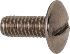 Value Collection - M4x0.70 Metric Coarse, 10mm Length Under Head Slotted Drive Machine Screw - Truss Head, Grade 18-8 & A2 Stainless Steel, Uncoated, Without Washer - Americas Industrial Supply