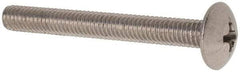 Value Collection - M4x0.70 Metric Coarse, 35mm Length Under Head Slotted Drive Machine Screw - Truss Head, Grade 18-8 & A2 Stainless Steel, Uncoated, Without Washer - Americas Industrial Supply