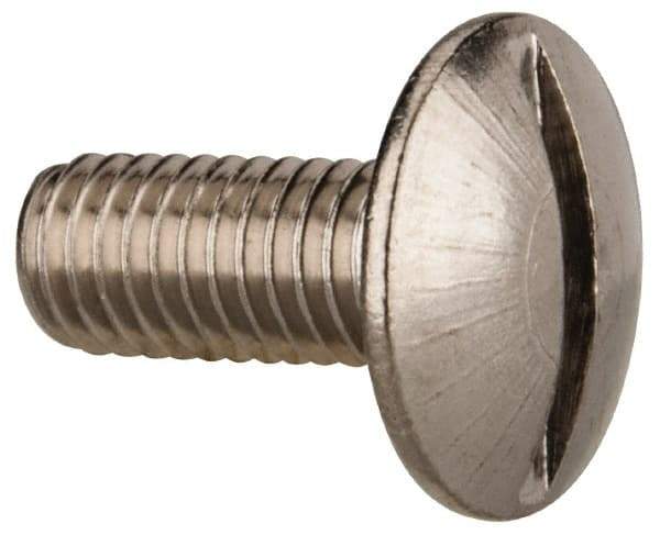 Value Collection - M5x0.80 Metric Coarse, 12mm Length Under Head Slotted Drive Machine Screw - Truss Head, Grade 18-8 & A2 Stainless Steel, Uncoated, Without Washer - Americas Industrial Supply