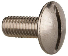 Value Collection - M5x0.80 Metric Coarse, 12mm Length Under Head Slotted Drive Machine Screw - Truss Head, Grade 18-8 & A2 Stainless Steel, Uncoated, Without Washer - Americas Industrial Supply