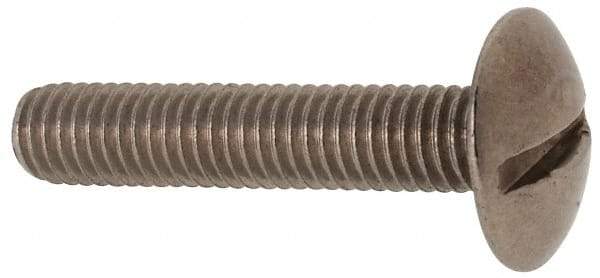 Value Collection - M5x0.80 Metric Coarse, 25mm Length Under Head Slotted Drive Machine Screw - Truss Head, Grade 18-8 & A2 Stainless Steel, Uncoated, Without Washer - Americas Industrial Supply