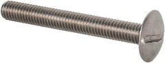 Value Collection - M5x0.80 Metric Coarse, 40mm Length Under Head Slotted Drive Machine Screw - Truss Head, Grade 18-8 & A2 Stainless Steel, Uncoated, Without Washer - Americas Industrial Supply