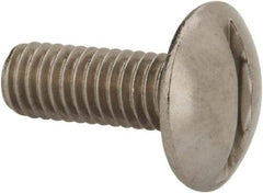 Value Collection - M6x1.00 Metric Coarse, 16mm Length Under Head Slotted Drive Machine Screw - Truss Head, Grade 18-8 & A2 Stainless Steel, Uncoated, Without Washer - Americas Industrial Supply