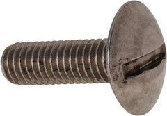 Value Collection - M6x1.00 Metric Coarse, 20mm Length Under Head Slotted Drive Machine Screw - Truss Head, Grade 18-8 & A2 Stainless Steel, Uncoated, Without Washer - Americas Industrial Supply