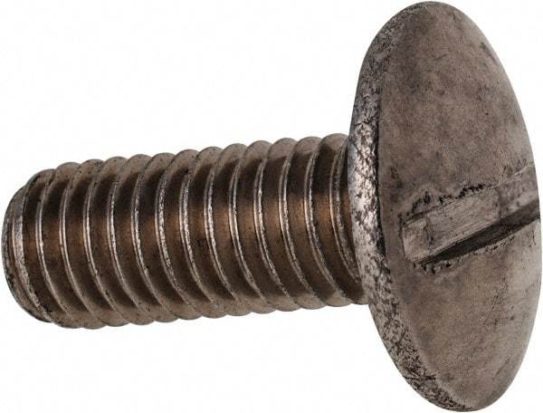 Value Collection - M8x1.25 Metric Coarse, 20mm Length Under Head Slotted Drive Machine Screw - Truss Head, Grade 18-8 & A2 Stainless Steel, Uncoated, Without Washer - Americas Industrial Supply