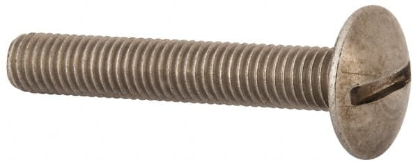 Value Collection - M8x1.25 Metric Coarse, 50mm Length Under Head Slotted Drive Machine Screw - Truss Head, Grade 18-8 & A2 Stainless Steel, Uncoated, Without Washer - Americas Industrial Supply