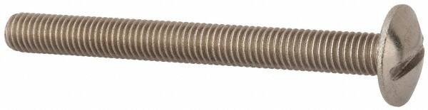 Value Collection - M8x1.25 Metric Coarse, 80mm Length Under Head Slotted Drive Machine Screw - Truss Head, Grade 18-8 & A2 Stainless Steel, Uncoated, Without Washer - Americas Industrial Supply