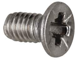 Value Collection - M2x0.40 Metric Coarse, 5mm OAL Pozidriv Drive Machine Screw - Flat Head, Grade 18-8 & A2 Stainless Steel, Uncoated, Without Washer - Americas Industrial Supply