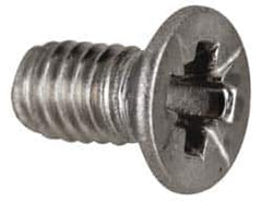 Value Collection - M6x1.00 Metric Coarse, 16mm OAL Pozidriv Drive Machine Screw - Flat Head, Grade 18-8 & A2 Stainless Steel, Uncoated, Without Washer - Americas Industrial Supply