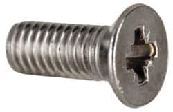 Value Collection - M3x0.50 Metric Coarse, 8mm OAL Pozidriv Drive Machine Screw - Flat Head, Grade 18-8 & A2 Stainless Steel, Uncoated, Without Washer - Americas Industrial Supply