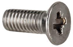 Value Collection - M3x0.50 Metric Coarse, 8mm OAL Pozidriv Drive Machine Screw - Flat Head, Grade 18-8 & A2 Stainless Steel, Uncoated, Without Washer - Americas Industrial Supply