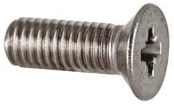 Value Collection - M5x0.80 Metric Coarse, 14mm OAL Pozidriv Drive Machine Screw - Flat Head, Grade 18-8 & A2 Stainless Steel, Uncoated, Without Washer - Americas Industrial Supply