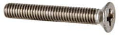 Value Collection - M6x1.00, 40mm OAL Pozidriv Drive Machine Screw - Flat Head, Grade 18-8 & A2 Stainless Steel, Uncoated, Without Washer - Americas Industrial Supply