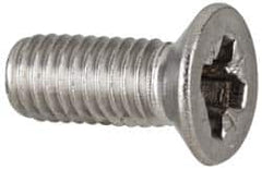 Value Collection - M8x1.25 Metric Coarse, 20mm OAL Pozidriv Drive Machine Screw - Flat Head, Grade 18-8 & A2 Stainless Steel, Uncoated, Without Washer - Americas Industrial Supply