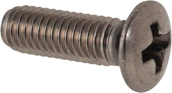 Value Collection - M3x0.50 Metric Coarse, 10mm OAL Phillips Drive Machine Screw - Oval Head, Grade 18-8 & A2 Stainless Steel, Uncoated, Without Washer - Americas Industrial Supply