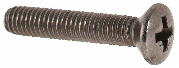 Value Collection - M3x0.50 Metric Coarse, 16mm OAL Phillips Drive Machine Screw - Oval Head, Grade 18-8 & A2 Stainless Steel, Uncoated, Without Washer - Americas Industrial Supply