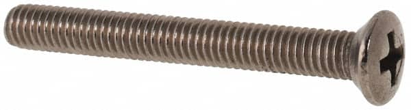 Value Collection - M3x0.50 Metric Coarse, 25mm OAL Phillips Drive Machine Screw - Oval Head, Grade 18-8 & A2 Stainless Steel, Uncoated, Without Washer - Americas Industrial Supply