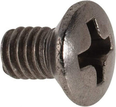 Value Collection - M4x0.70 Metric Coarse, 6mm OAL Phillips Drive Machine Screw - Oval Head, Grade 18-8 & A2 Stainless Steel, Uncoated, Without Washer - Americas Industrial Supply