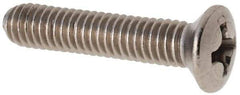 Value Collection - M4x0.70 Metric Coarse, 20mm OAL Phillips Drive Machine Screw - Oval Head, Grade 18-8 & A2 Stainless Steel, Uncoated, Without Washer - Americas Industrial Supply