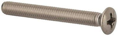 Value Collection - M4x0.70 Metric Coarse, 35mm OAL Phillips Drive Machine Screw - Oval Head, Grade 18-8 & A2 Stainless Steel, Uncoated, Without Washer - Americas Industrial Supply