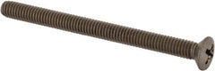 Value Collection - M4x0.70 Metric Coarse, 50mm OAL Phillips Drive Machine Screw - Oval Head, Grade 18-8 & A2 Stainless Steel, Uncoated, Without Washer - Americas Industrial Supply