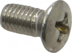 Value Collection - M5x0.80 Metric Coarse, 10mm OAL Phillips Drive Machine Screw - Oval Head, Grade 18-8 & A2 Stainless Steel, Uncoated, Without Washer - Americas Industrial Supply