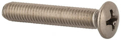 Value Collection - M5x0.80 Metric Coarse, 30mm OAL Phillips Drive Machine Screw - Oval Head, Grade 18-8 & A2 Stainless Steel, Uncoated, Without Washer - Americas Industrial Supply