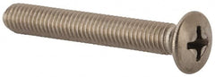 Value Collection - M5x0.80 Metric Coarse, 35mm OAL Phillips Drive Machine Screw - Oval Head, Grade 18-8 & A2 Stainless Steel, Uncoated, Without Washer - Americas Industrial Supply