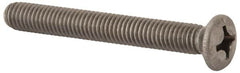 Value Collection - M6x1.00 Metric Coarse, 50mm OAL Phillips Drive Machine Screw - Oval Head, Grade 18-8 & A2 Stainless Steel, Uncoated, Without Washer - Americas Industrial Supply
