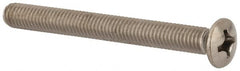 Value Collection - M6x1.00 Metric Coarse, 60mm OAL Phillips Drive Machine Screw - Oval Head, Grade 18-8 & A2 Stainless Steel, Uncoated, Without Washer - Americas Industrial Supply