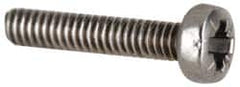 Value Collection - M6x1.00, 60mm Length Under Head Pozidriv Drive Machine Screw - Pan Head, Grade 18-8 & A2 Stainless Steel, Uncoated, Without Washer - Americas Industrial Supply