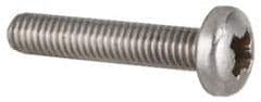 Value Collection - M6x1.00 Metric Coarse, 30mm Length Under Head Pozidriv Drive Machine Screw - Pan Head, Grade 18-8 & A2 Stainless Steel, Uncoated, Without Washer - Americas Industrial Supply