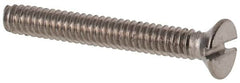 Value Collection - M1.6x0.35 Metric Coarse, 12mm OAL Slotted Drive Machine Screw - Flat Head, Grade 316 & A4 Stainless Steel, Uncoated, Without Washer - Americas Industrial Supply