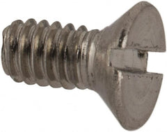 Value Collection - M2x0.40 Metric Coarse, 4mm OAL Slotted Drive Machine Screw - Flat Head, Grade 316 & A4 Stainless Steel, Uncoated, Without Washer - Americas Industrial Supply