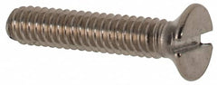 Value Collection - M2x0.40 Metric Coarse, 10mm OAL Slotted Drive Machine Screw - Flat Head, Grade 316 & A4 Stainless Steel, Uncoated, Without Washer - Americas Industrial Supply