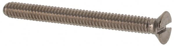 Value Collection - M2x0.40 Metric Coarse, 20mm OAL Slotted Drive Machine Screw - Flat Head, Grade 316 & A4 Stainless Steel, Uncoated, Without Washer - Americas Industrial Supply