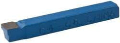 Interstate - 1/4 x 1/4" Shank, Square Nose Single Point Tool Bit - C-4, Grade C6 - Exact Industrial Supply