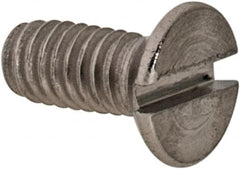 Value Collection - M2.5x0.45 Metric Coarse, 6mm OAL Slotted Drive Machine Screw - Flat Head, Grade 316 & A4 Stainless Steel, Uncoated, Without Washer - Americas Industrial Supply