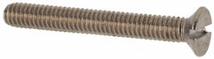 Value Collection - M2.5x0.45 Metric Coarse, 20mm OAL Slotted Drive Machine Screw - Flat Head, Grade 316 & A4 Stainless Steel, Uncoated, Without Washer - Americas Industrial Supply