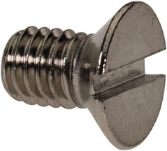 Value Collection - M3x0.50 Metric Coarse, 5mm OAL Slotted Drive Machine Screw - Flat Head, Grade 316 & A4 Stainless Steel, Uncoated, Without Washer - Americas Industrial Supply