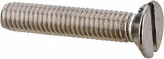 Value Collection - M3x0.50 Metric Coarse, 16mm OAL Slotted Drive Machine Screw - Flat Head, Grade 316 & A4 Stainless Steel, Uncoated, Without Washer - Americas Industrial Supply