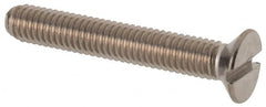 Value Collection - M3x0.50 Metric Coarse, 20mm OAL Slotted Drive Machine Screw - Flat Head, Grade 316 & A4 Stainless Steel, Uncoated, Without Washer - Americas Industrial Supply