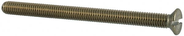 Value Collection - M3x0.50 Metric Coarse, 40mm OAL Slotted Drive Machine Screw - Flat Head, Grade 316 & A4 Stainless Steel, Uncoated, Without Washer - Americas Industrial Supply