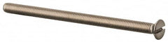 Value Collection - M3x0.50 Metric Coarse, 50mm OAL Slotted Drive Machine Screw - Flat Head, Grade 316 & A4 Stainless Steel, Uncoated, Without Washer - Americas Industrial Supply