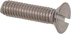Value Collection - M4x0.70 Metric Coarse, 16mm OAL Slotted Drive Machine Screw - Flat Head, Grade 316 & A4 Stainless Steel, Uncoated, Without Washer - Americas Industrial Supply