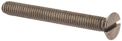 Value Collection - M4x0.70 Metric Coarse, 35mm OAL Slotted Drive Machine Screw - Flat Head, Grade 316 & A4 Stainless Steel, Uncoated, Without Washer - Americas Industrial Supply