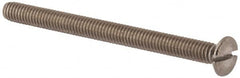 Value Collection - M4x0.70 Metric Coarse, 50mm OAL Slotted Drive Machine Screw - Flat Head, Grade 316 & A4 Stainless Steel, Uncoated, Without Washer - Americas Industrial Supply