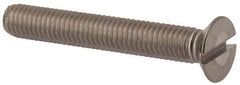 Value Collection - M5x0.80 Metric Coarse, 35mm OAL Slotted Drive Machine Screw - Flat Head, Grade 316 & A4 Stainless Steel, Uncoated, Without Washer - Americas Industrial Supply