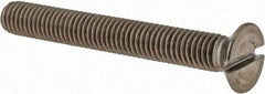 Value Collection - M5x0.80 Metric Coarse, 40mm OAL Slotted Drive Machine Screw - Flat Head, Grade 316 & A4 Stainless Steel, Uncoated, Without Washer - Americas Industrial Supply